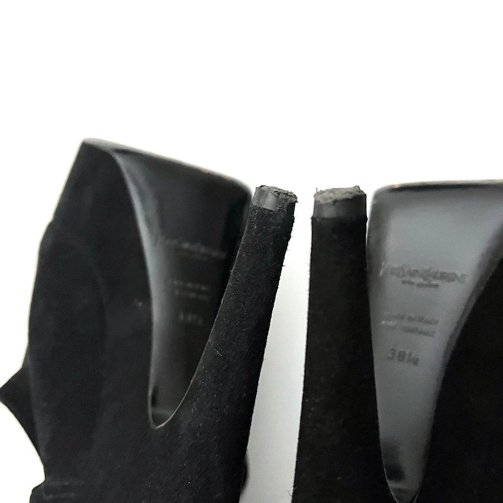 YSL - Imperiale Suede Platform Ankle Strap Heels - Picture 13 of 16